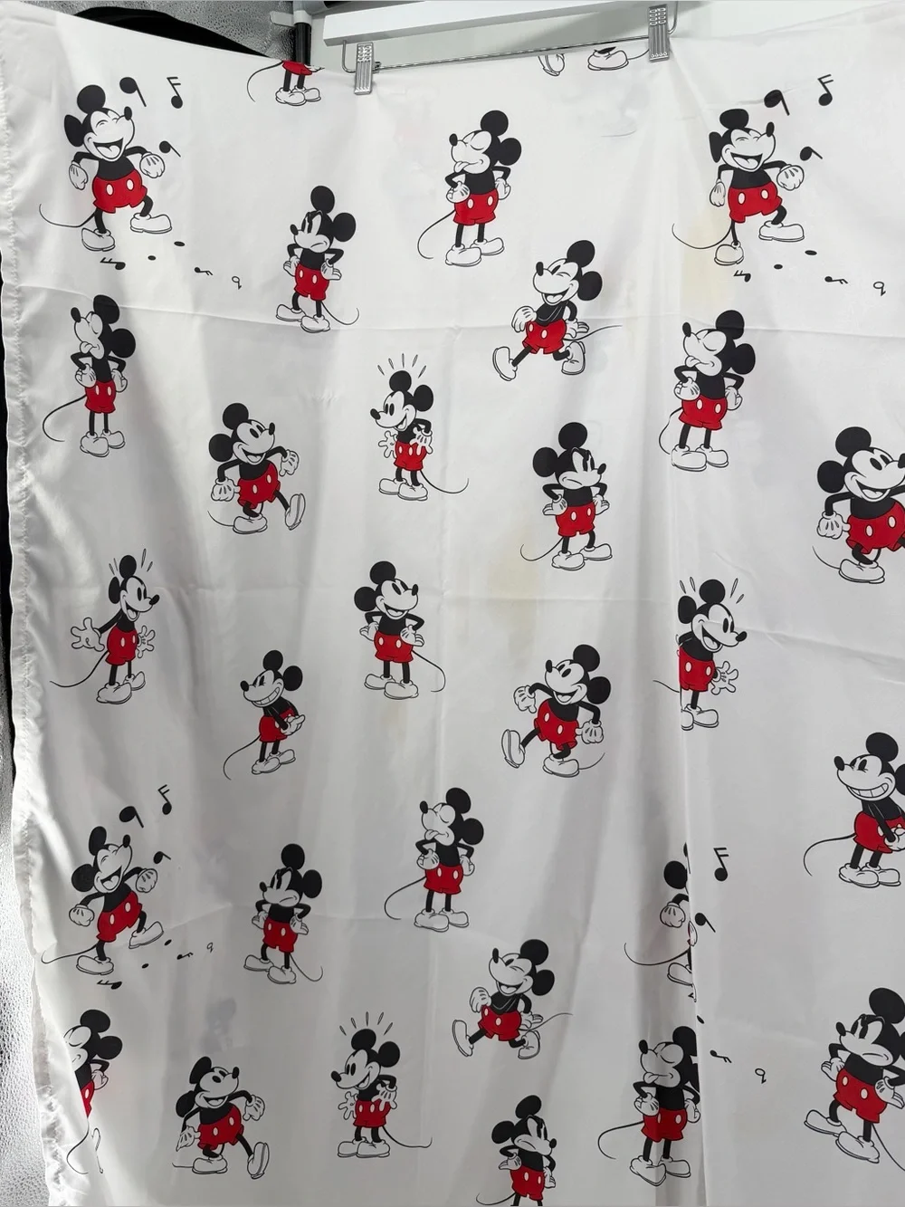 Disney Mickey Mouse Full Sheet Set Jay Franco Microfiber Bedding White Red Flaw